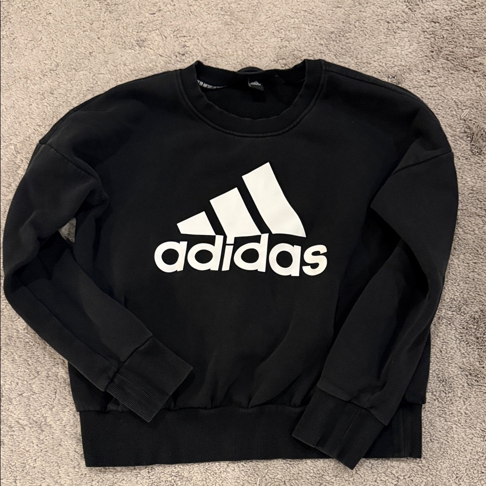 Adidas Black Crewneck with White Logo